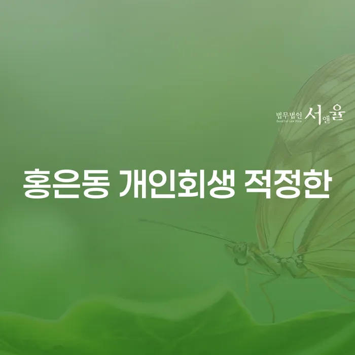 홍은동 개인회생 적정한