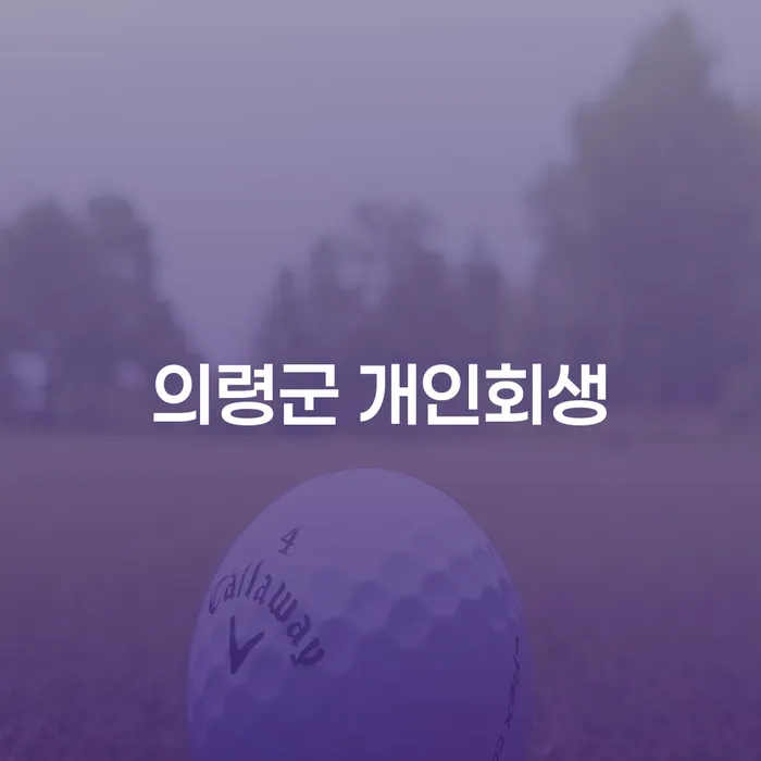 의령군 개인회생과 청도군 개인회생파산, 어떻게 선택할까요?